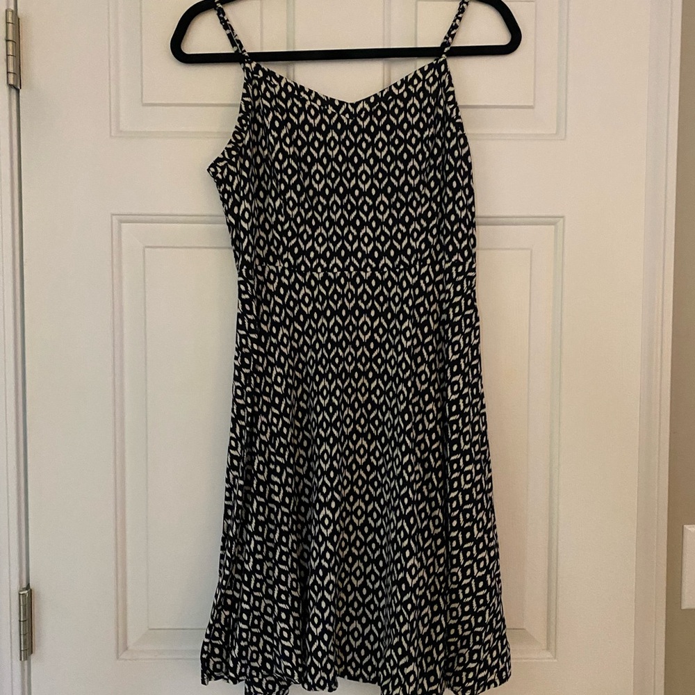 Old Navy Black and White Spaghetti Strap Sundress